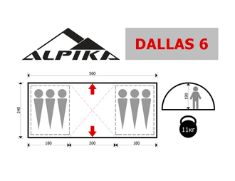 Палатка ALPIKA Dallas-6