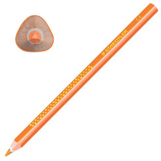 Карандаш цветной утолщенный STAEDTLER "Noris club", трехгранный, грифель 4 мм, оранжевый, 1284-4, 6 штук