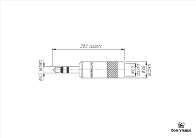 фото с размерами разъема NEUTRIK NYS231BG