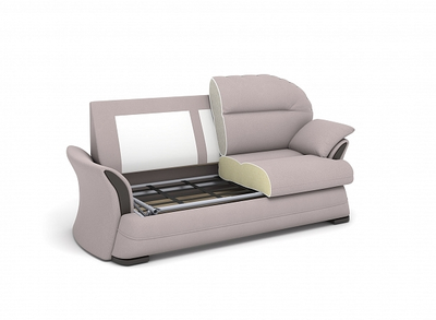 НОВЫЙ КОМПАКТНЫЙ БЕСПРУЖИННЫЙ ДИВАН ЛАНКАСТЕР, ДЕРЕВО+МЕТАЛЛ, ДОП ОПЦИЯ КРОВАТЬ ВНУТРИ С ПРУЖИННЫМ МАТРАСОМ