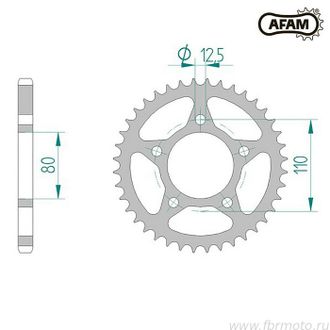 10608-46 Звезда ведомая #525 XRV 750 L, M, N Africa Twin AFAM 10608-46 (JTR1332.46)