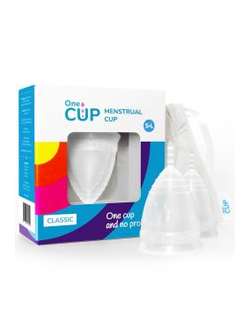 Набор менструальных чаш OneCUP (S и L) Classic (прозрачные)