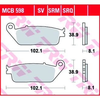 Тормозные колодки TRW MCB598 для Honda // Kawasaki // Triumph (Organic Allround)