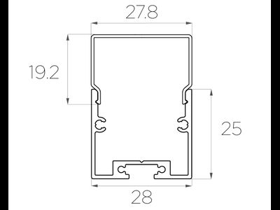 Алюминиевый профиль 4L-2825-S ANOD