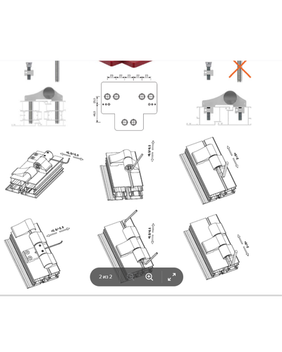 50803А Петля дверная 67 мм 240 кг Антрацит (Арт WDP50800R7016) 3-секцуии