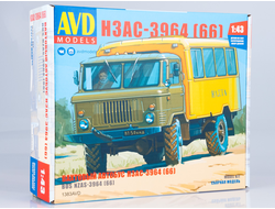 Сборная модель: (AVD Models 1383AVD) Вахтовый автобус НЗАС-3964 (66)