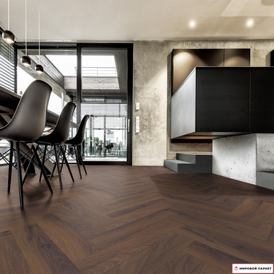 Ламинат Terhurne Herringbone Edition Английская ёлка Дуб Эстейт 32 класс толщина 10 мм с фаской 0.714 м2