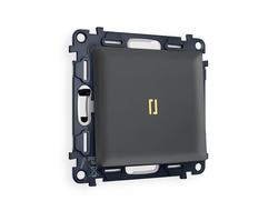 Выключатель 1-кл с подсветкой 3200К Графит мягкое касание - Ambrella Volt - ALFA