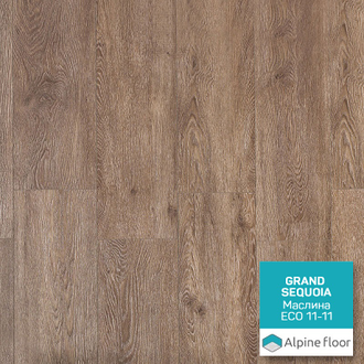 Каменно-полимерная плитка SPC Alpine Floor коллекции Grand Sequoia ECO 11-11 Гранд Секвойя Маслина