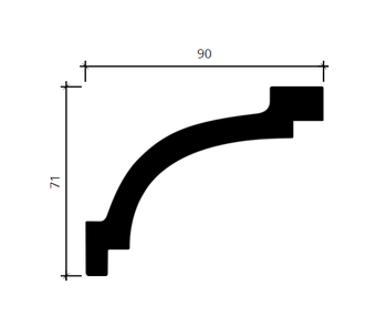 Карниз 1.50.106 - 71*90*2000мм