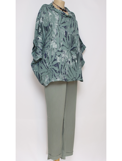 Брюки "НИЗ АСИММЕТРИЯ"(002) оливковый  р.46,56