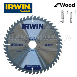 Диск пильный IRWIN IR OPP мастер  216 x 2,5 x 30 (48 зуб.)