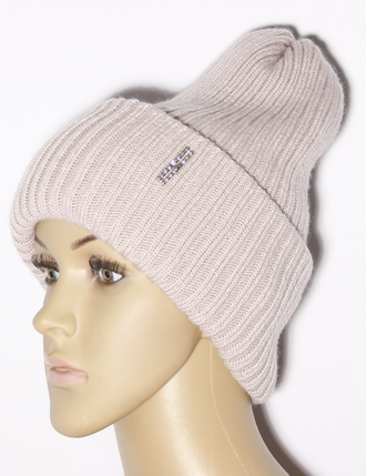 Екатеринбург. Шапка женская "Резинка" 840 персик, красная, голубая, бежевая, кофе, пудра, графит, хаки, св.бежевая, желтая, чёрная, ваниль