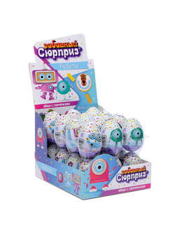 Забавный сюрприз мальчиков. Роботы, яйцо с игр. 20гр