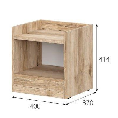 Брауни тумба прикроватная Дуб Делано/Белый