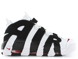 Nike Air More Uptempo 96 Белые с черными буквами