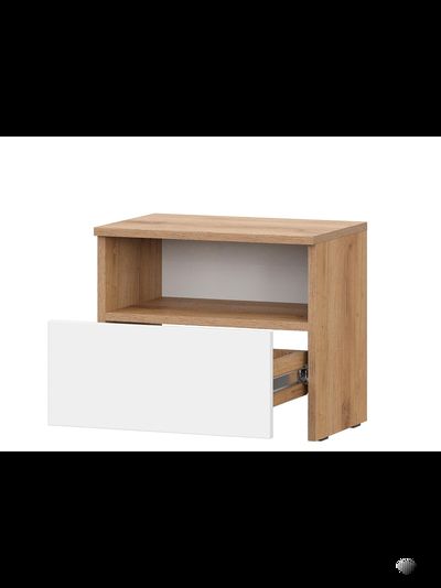 Некст Тумба прикроватная Дуб Золотой / Белая шагрень