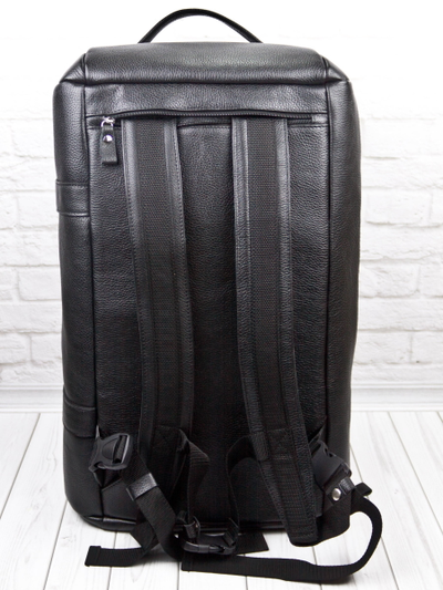 Кожаная дорожная сумка / рюкзак Napoli black 
(арт. 4034-01)