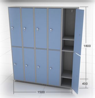 10-секционный шкафчик S10 для одежды