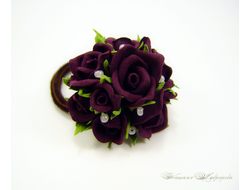 Резинка для волос "Бордо".