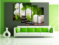 Модульная картина "Японские мотивы. Орхидея"