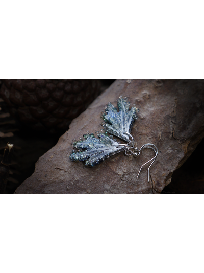 Серьги с эльфийскими крылышками &quot;Льдинки волшебного леса&quot;