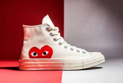 Converse x cdg white top