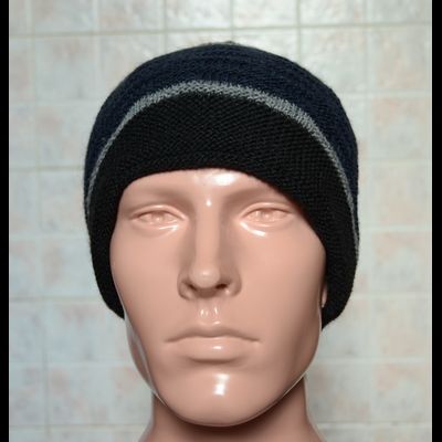 Разноцветная мужская шапка Vizio италия 5652 черно - сине - серая