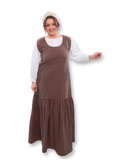 Платье-Сарафан с воланом "Ощущение" крапива