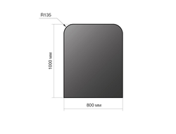 Лист напольный под печь, 2мм, черный 1000*800*2 R135