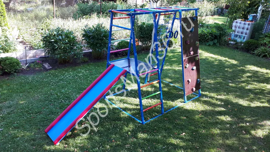 ДСК РАННЕГО РАЗВИТИЯ PLASTEP БОГАТЫРЬ 170 МЕТАЛЛ. Цвет: Синий, перекладины цветные