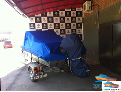 Тент для катера SILVER FOX 485 (с леером на носу)