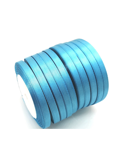 Лента атласная 6 мм, цвет голубой арт. 62