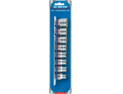 Набор торцевых головок 1/2", шестигранные, 10-22 мм, 8 предметов KING TONY 4510MR