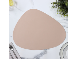 Салфетка сервировочная 45*35 см, цвет персиковый, искусственная кожа