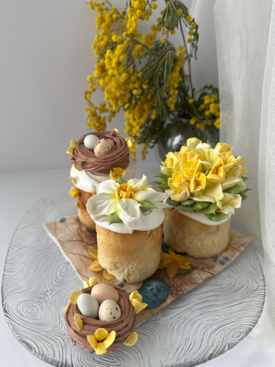 Пасхальный комплимент "Мини-кулич с зефирным декором"