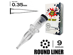 9RL/0,35 mm - Round Liner "BIG-WASP" (Matte Transparent)
