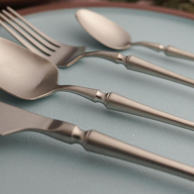 Ложка столовая 19,5 см матовое серебро