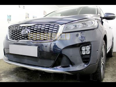 Защита радиатора Kia Sorento Prime 2017- black