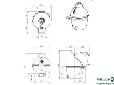 Гриль керамический BIG GREEN EGG MINI, 117618