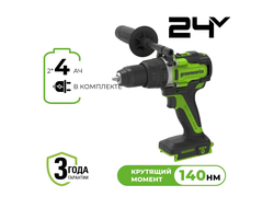 Дрель-шуруповерт Гринворкс GD24DD140