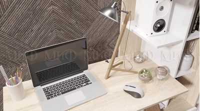 Стол компьютерный №2 1200х1302х500мм Дуб сонома/белый Миф