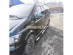 Пороги труба с проступью Папа Тюнинг d76 для MERCEDES-BENZ VITO 2005-2010, 2010-2014(рестайлинг)