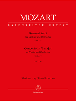 Mozart Concerto for Violin and Orchestra no. 3 in G major K. 216