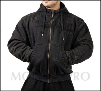 Куртка 4016-864/760 Legal Power  Heavy Zip Hoodie Devils 2.0 Stonewashed Ottomix Fleece черный камень