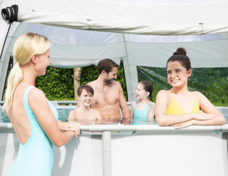 Купол (павильон) для бассейна Bestway round pool dome 600х600х295 см (58612)