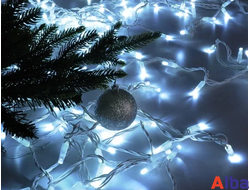 Гирлянда-Нить 10 м, 24В, БЕЛЫЙ ХОЛОДНЫЙ, IP65 ПВХ, статика