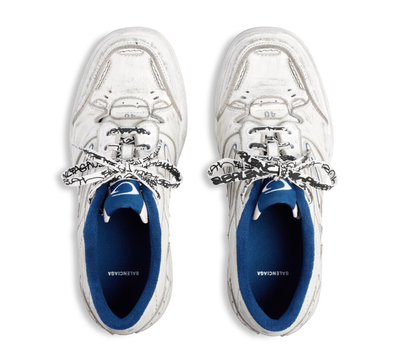 Кроссовки Balenciaga Hamptons Worn-Out White Dark Blue