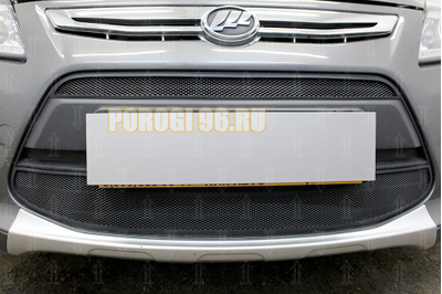 Защита радиатора Lifan X50 2015- (2 части) black