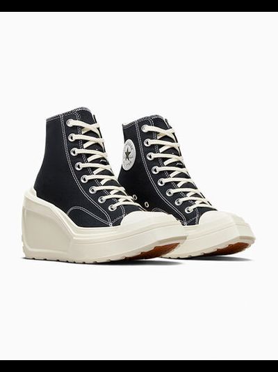 Кеды Converse Chuck 70 De Luxe Wedge Platform черные на каблуке A06478C